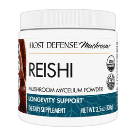 Poudre de Reishi Host Defense vue de face dans son emballage