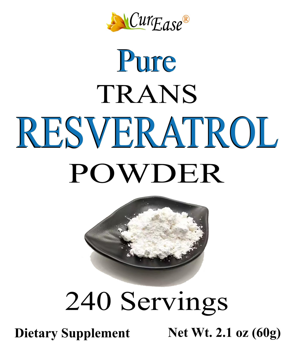 Poudre de resvératrol 60g vue arrière