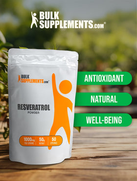 Poudre de Resvératrol BulkSupplements avec cuillère dosette