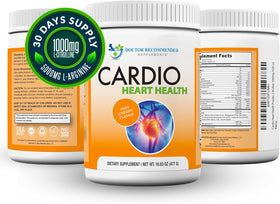 Poudre de santé cardiaque L-Arginine 5000mg sur une table