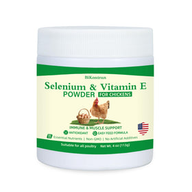 Poudre de sélénium et vitamine E BiKontrun dans un bol