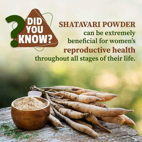 Poudre de Shatavari VEDAPURE sur une surface en bois