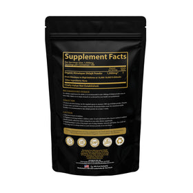 Poudre de Shilajit Himalayen 100g avec des ingrédients naturels en arrière-plan