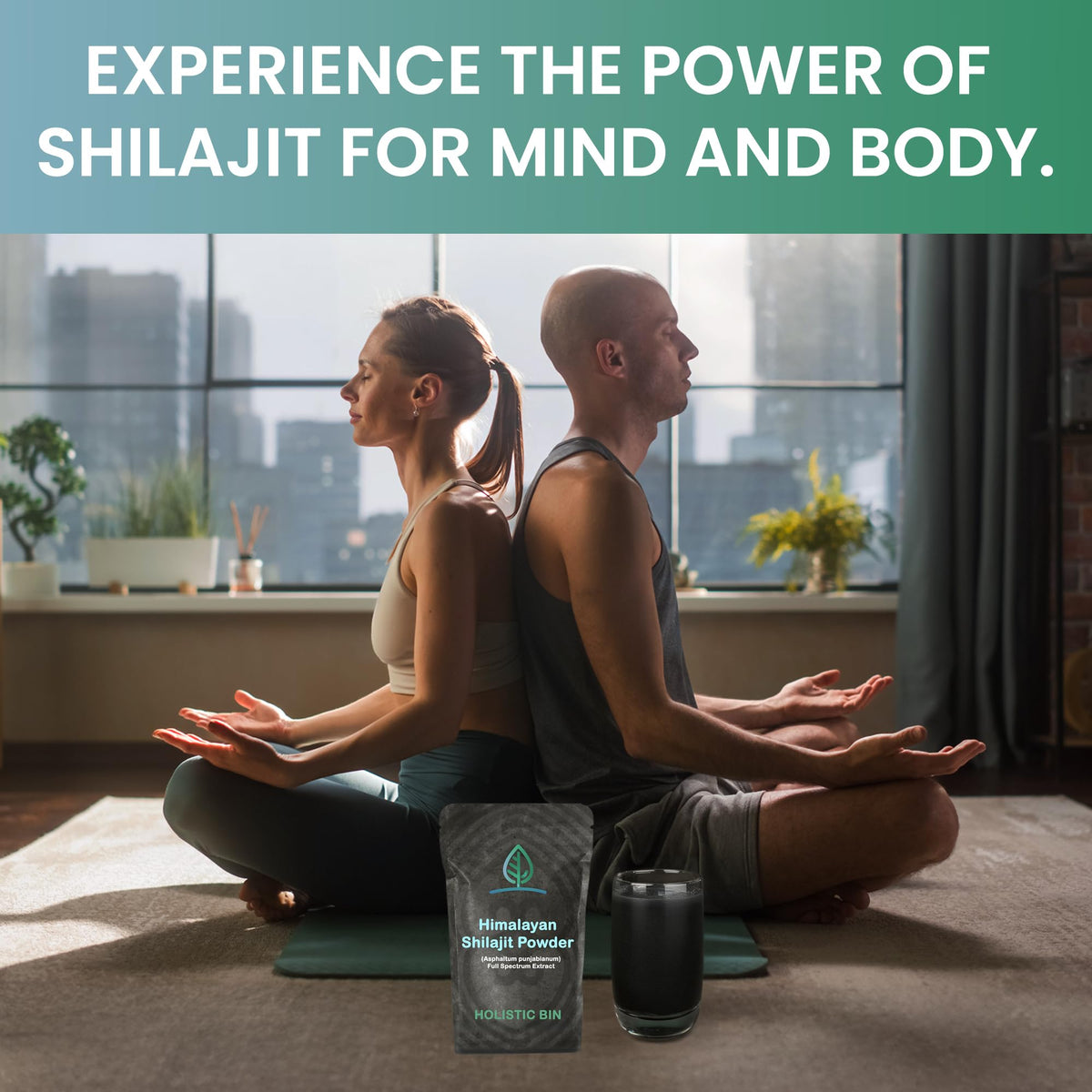 Poudre de Shilajit Holistic Bin avec des herbes ayurvédiques