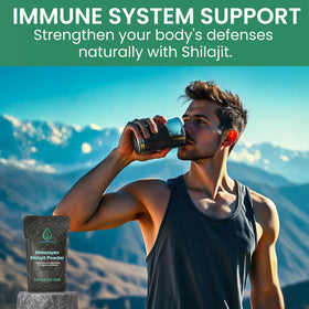 Poudre de Shilajit Holistic Bin sur une table en bois