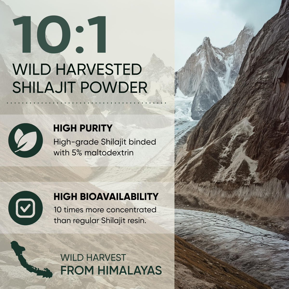 Poudre de Shilajit Jungle Powders 5 oz sac ouvert