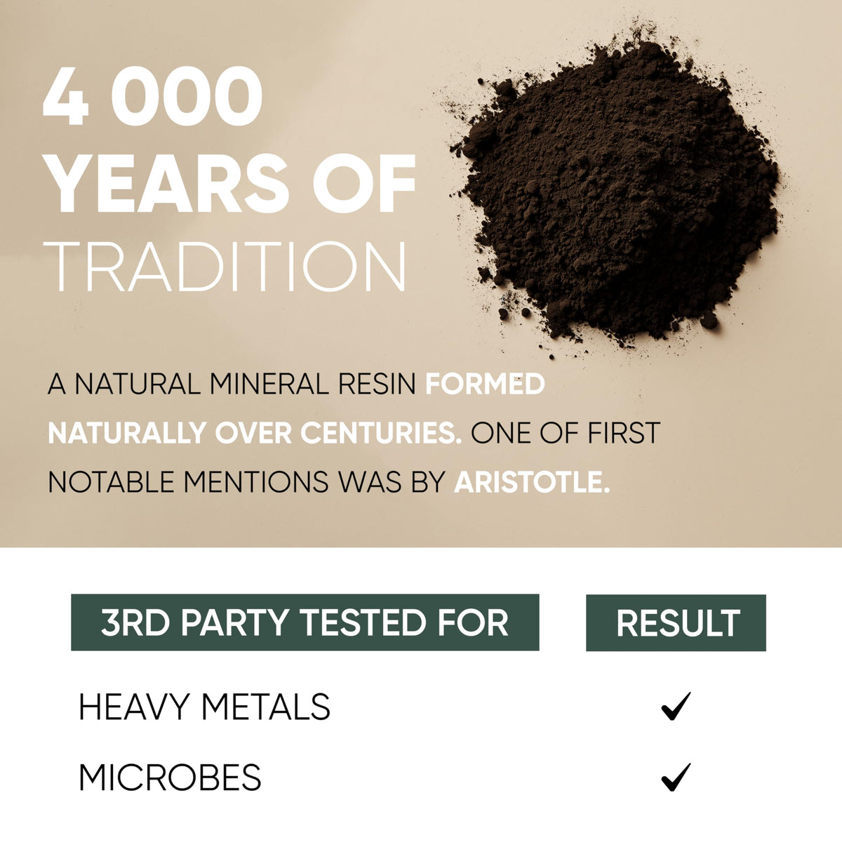 Poudre de Shilajit Jungle Powders dans un verre