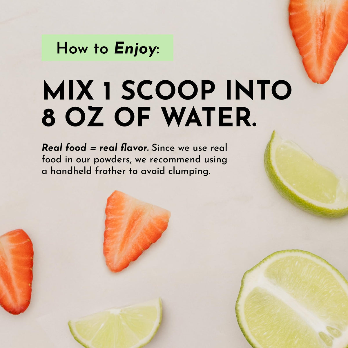 Poudre de Sommeil JUST INGREDIENTS Strawberry Limeade avec fruits