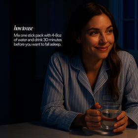 Poudre de Sommeil Som Sleep avec des ingrédients clés listés