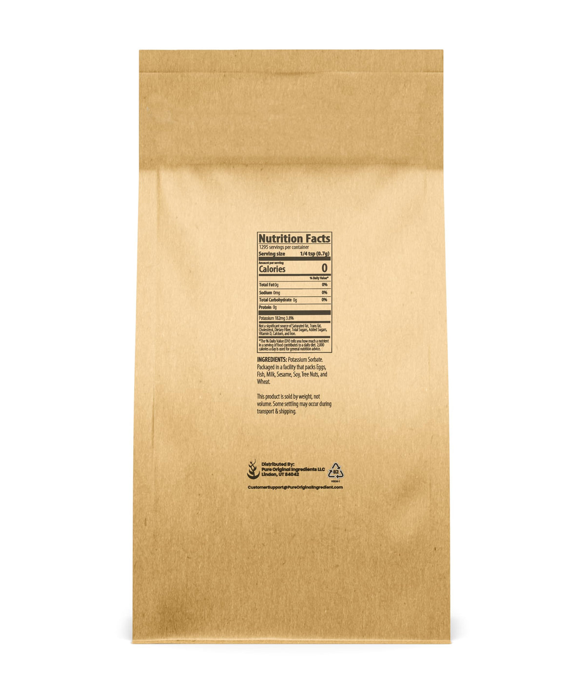 Poudre de sorbate de potassium en usage dans une préparation de sauce