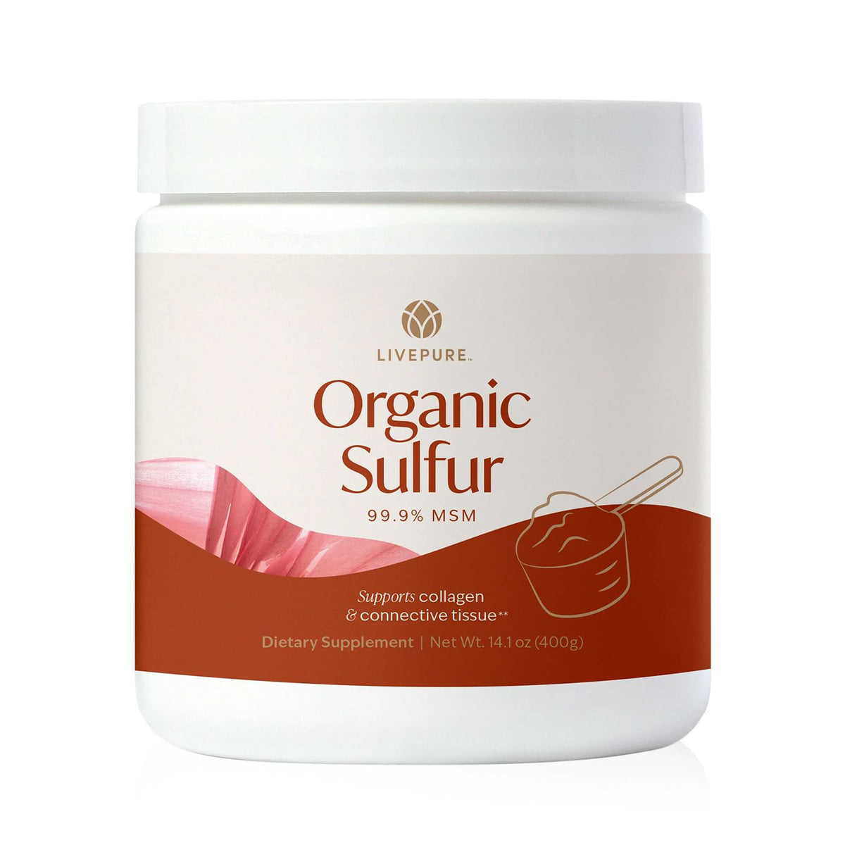 Poudre de soufre organique PURE 14,1 oz vue de face