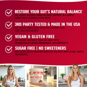 Poudre de soutien intestinal Doctor Danielle 458g sur une table