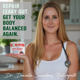 Poudre de soutien intestinal Doctor Danielle 458g vue de côté