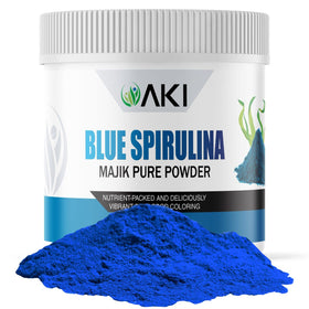 Poudre de Spiruline Bleue AKI ORGANIC 57g vue de face