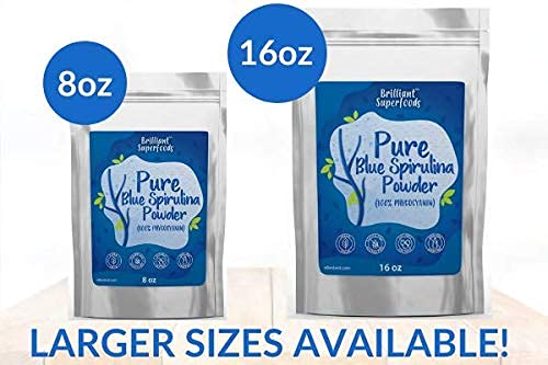 Poudre de spiruline bleue bio Ellie's Best dans un bol