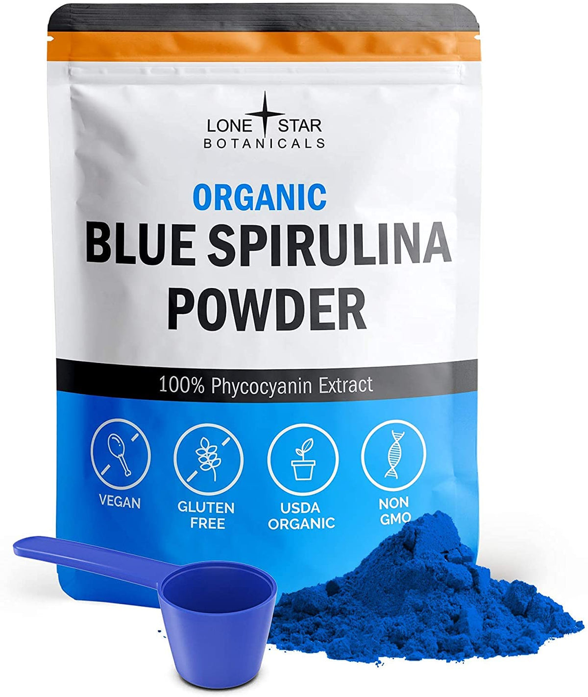 Poudre de Spiruline Bleue Biologique 41g vue de face