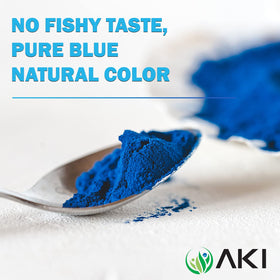 Poudre de Spiruline Bleue E18 AKI ORGANIC en utilisation culinaire