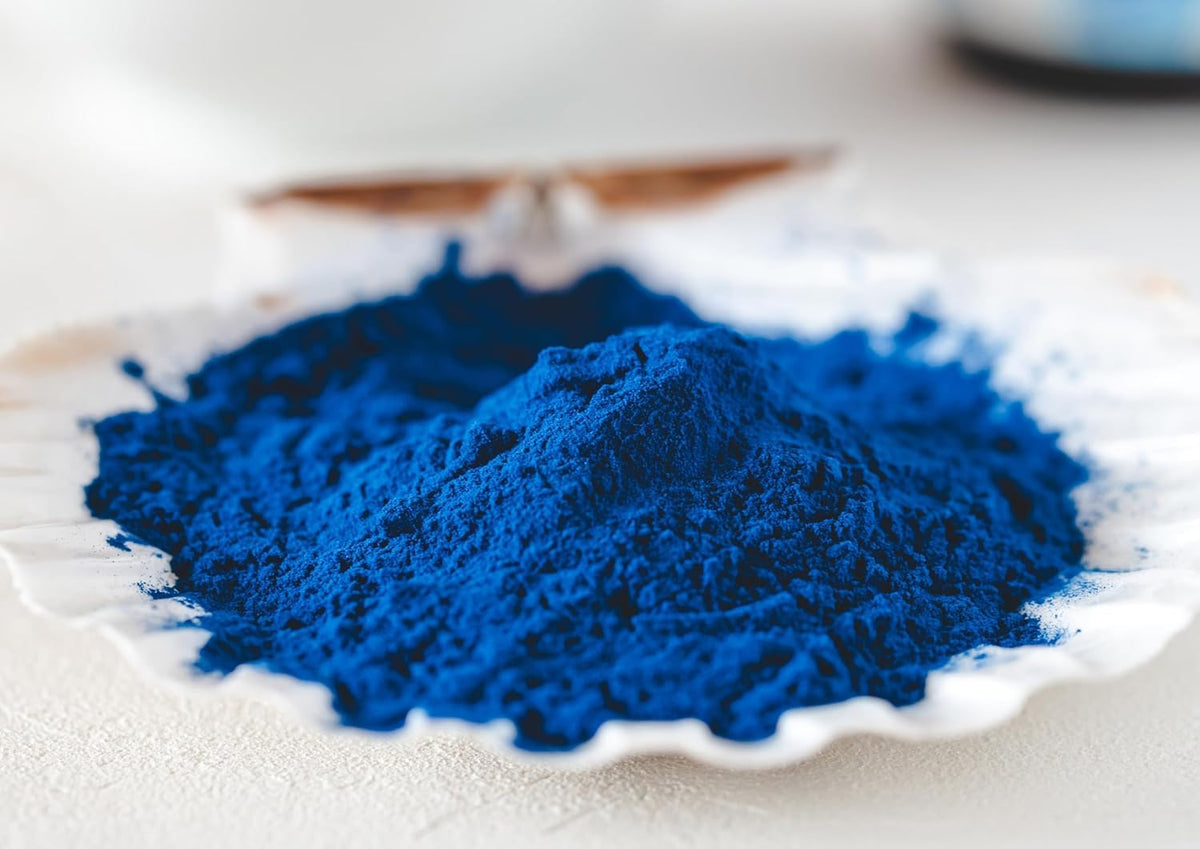 Poudre de Spiruline Bleue Food to Live dans un emballage hermétique