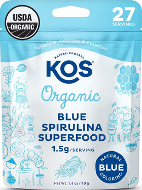 Poudre de spiruline bleue KOS en sachet de 50g