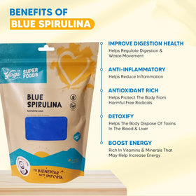 Poudre de Spiruline Bleue Yogi Super Foods en usage culinaire