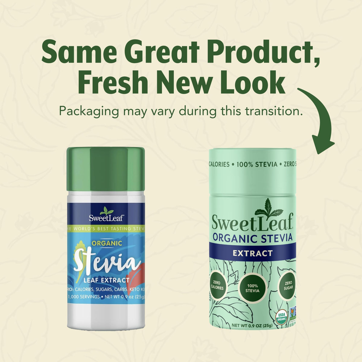 Poudre de Stévia Bio SweetLeaf 100g, vue arrière du flacon