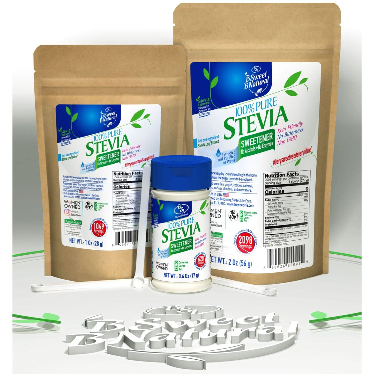 Poudre de Stevia BSL BSWEETBNATURAL avec des ingrédients naturels