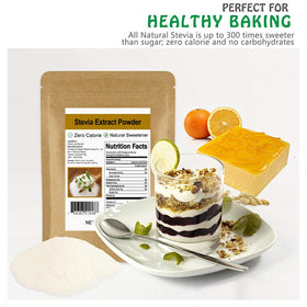Poudre de stevia CCnature utilisée dans une recette de pâtisserie
