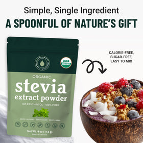 Poudre de Stevia NatriSweet avec des ingrédients de pâtisserie