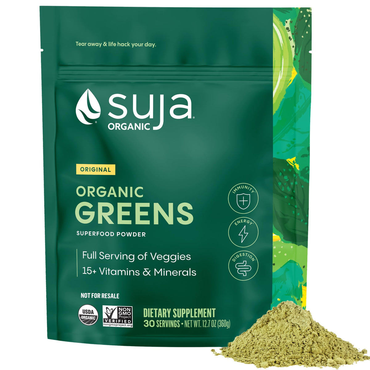 Poudre de super-aliment bio Suja en sachet de 12,7 oz