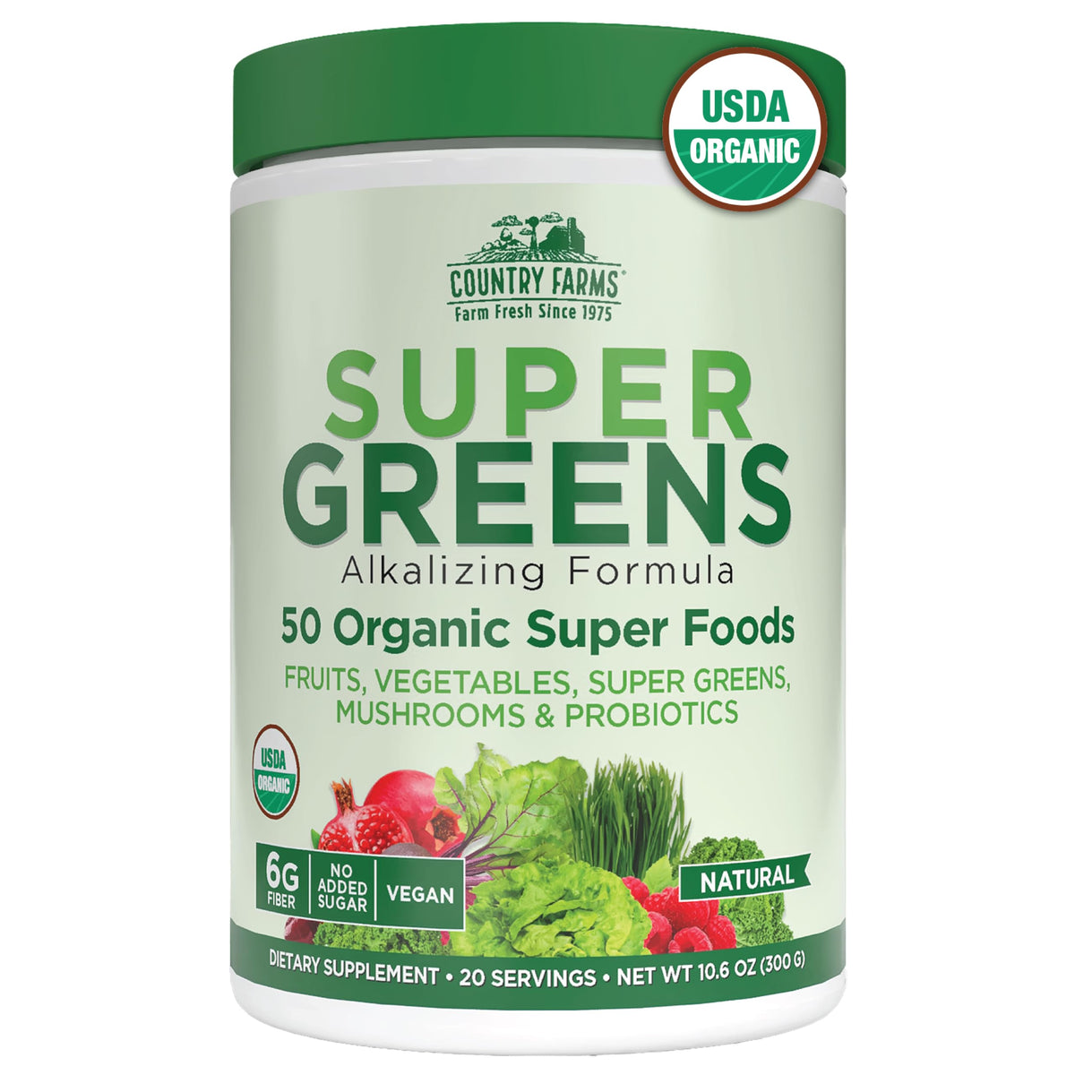 Poudre de super aliments bio Country Farms 377g vue de face
