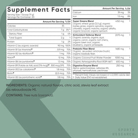 Poudre de super-aliments bio Sports Research 220g avec cuillère doseuse