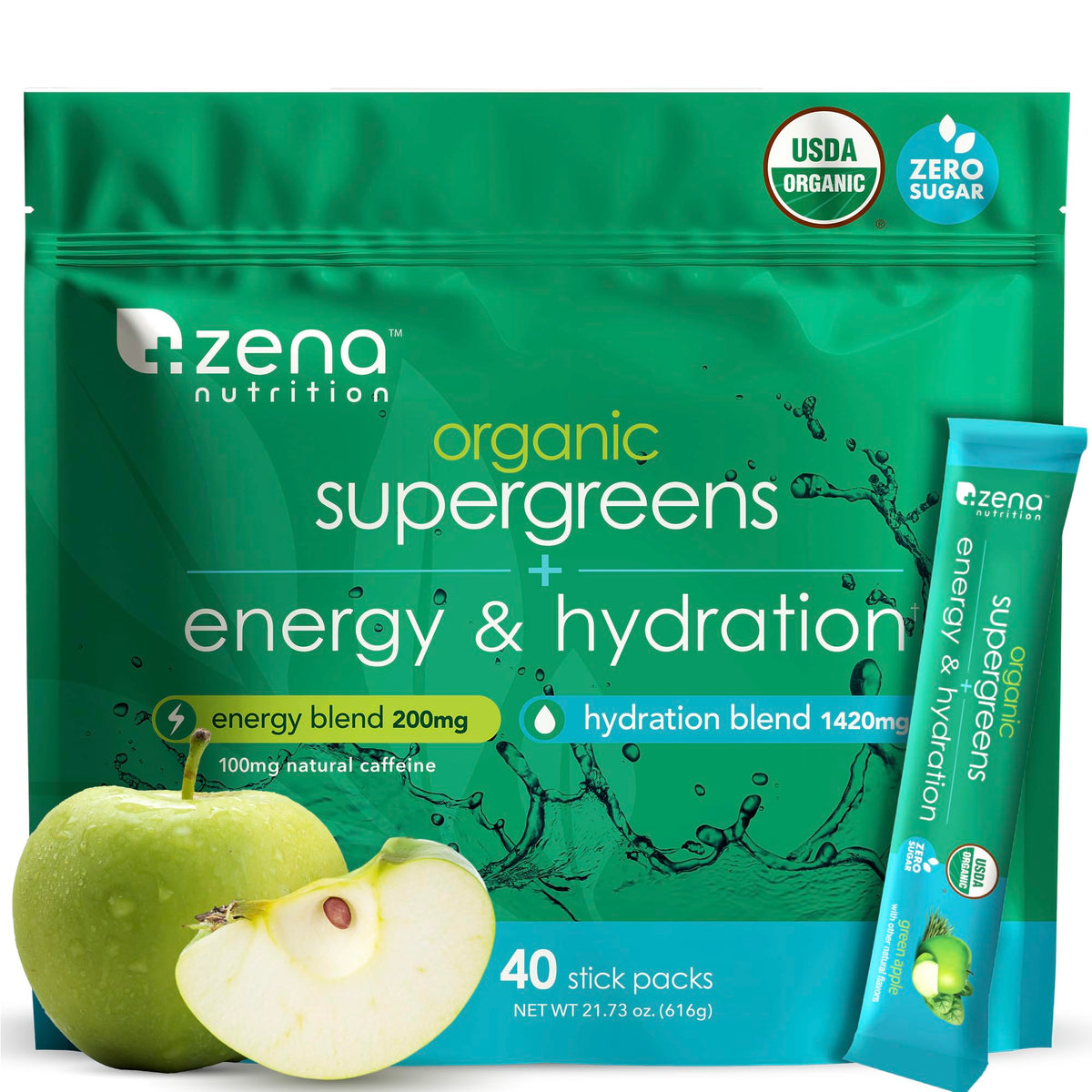 Poudre de super aliments bio Zena Nutrition sachets individuels