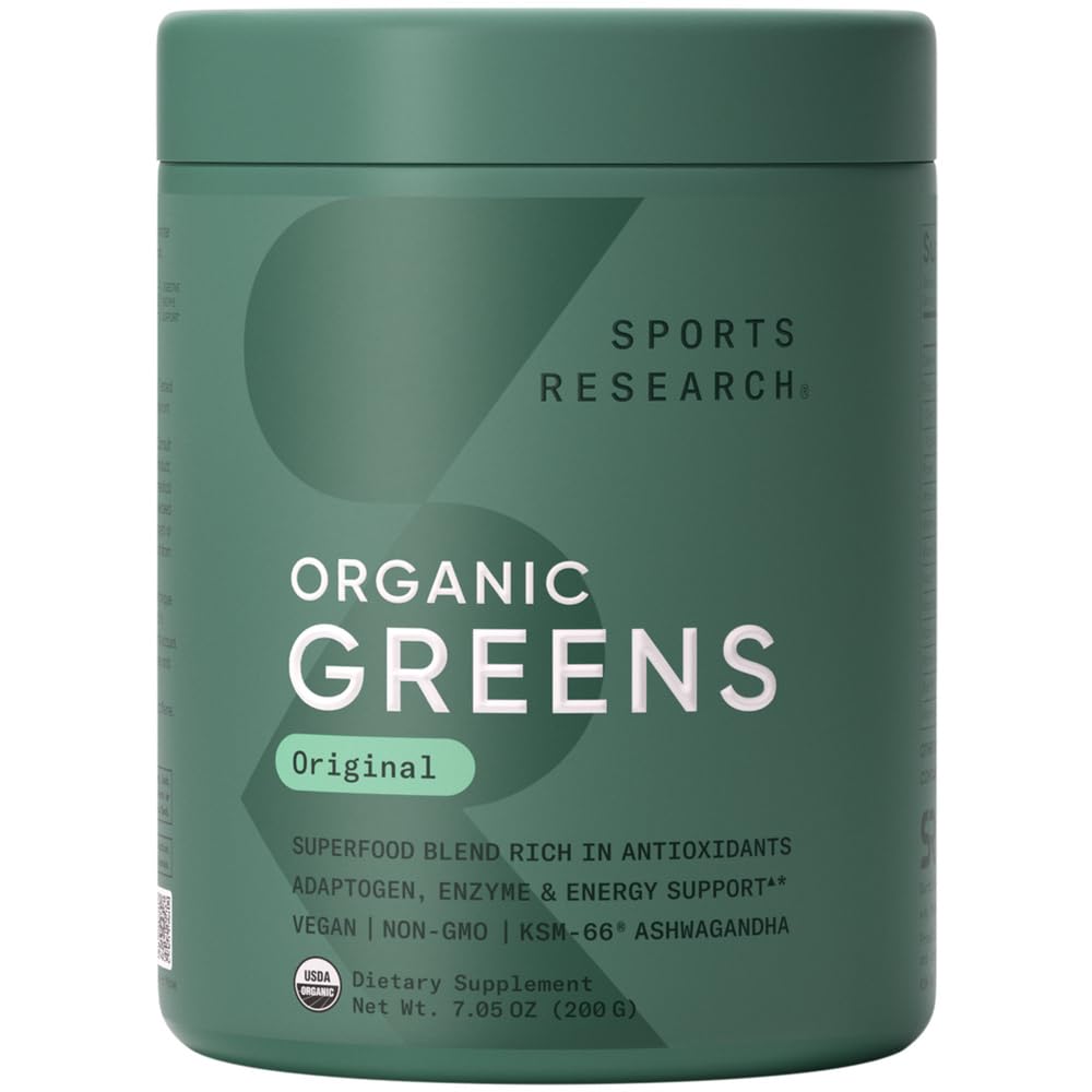 Poudre de super-aliments biologique Sports Research 272g vue de face
