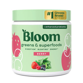 Poudre de super-aliments verts Bloom Nutrition, vue de face
