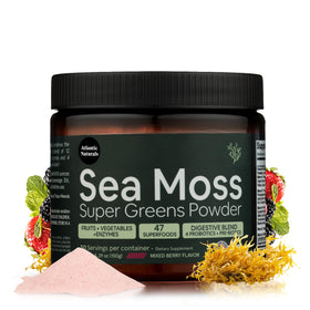 Poudre de super greens Atlantic Naturals en sachet de 209g
