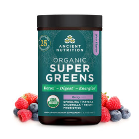 Poudre de Super Greens Bio Ancient Nutrition 272g vue de face