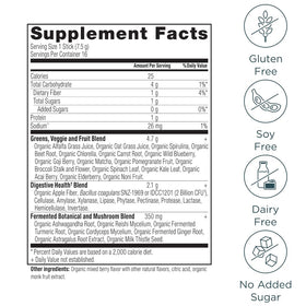 Poudre de Super Greens Bio Ancient Nutrition, vue arrière