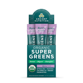 Poudre de Super Greens Bio Ancient Nutrition, vue de face