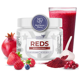Poudre de superaliments rouges NATION HEALTH MD 255g vue de face