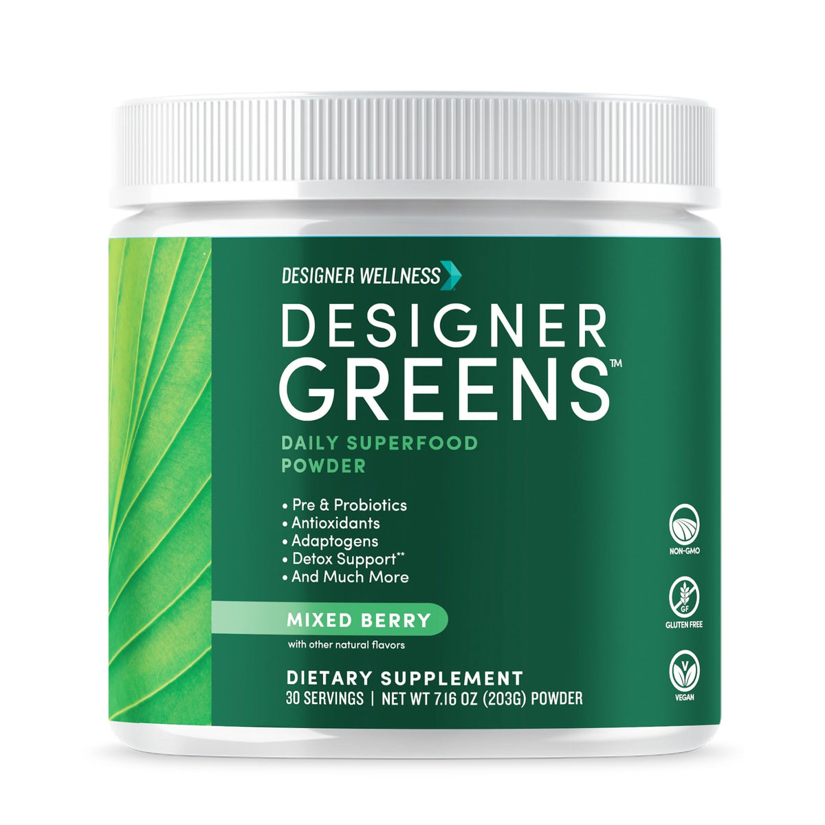 Poudre de superfood Mix Berry de Designer Wellness, vue de face