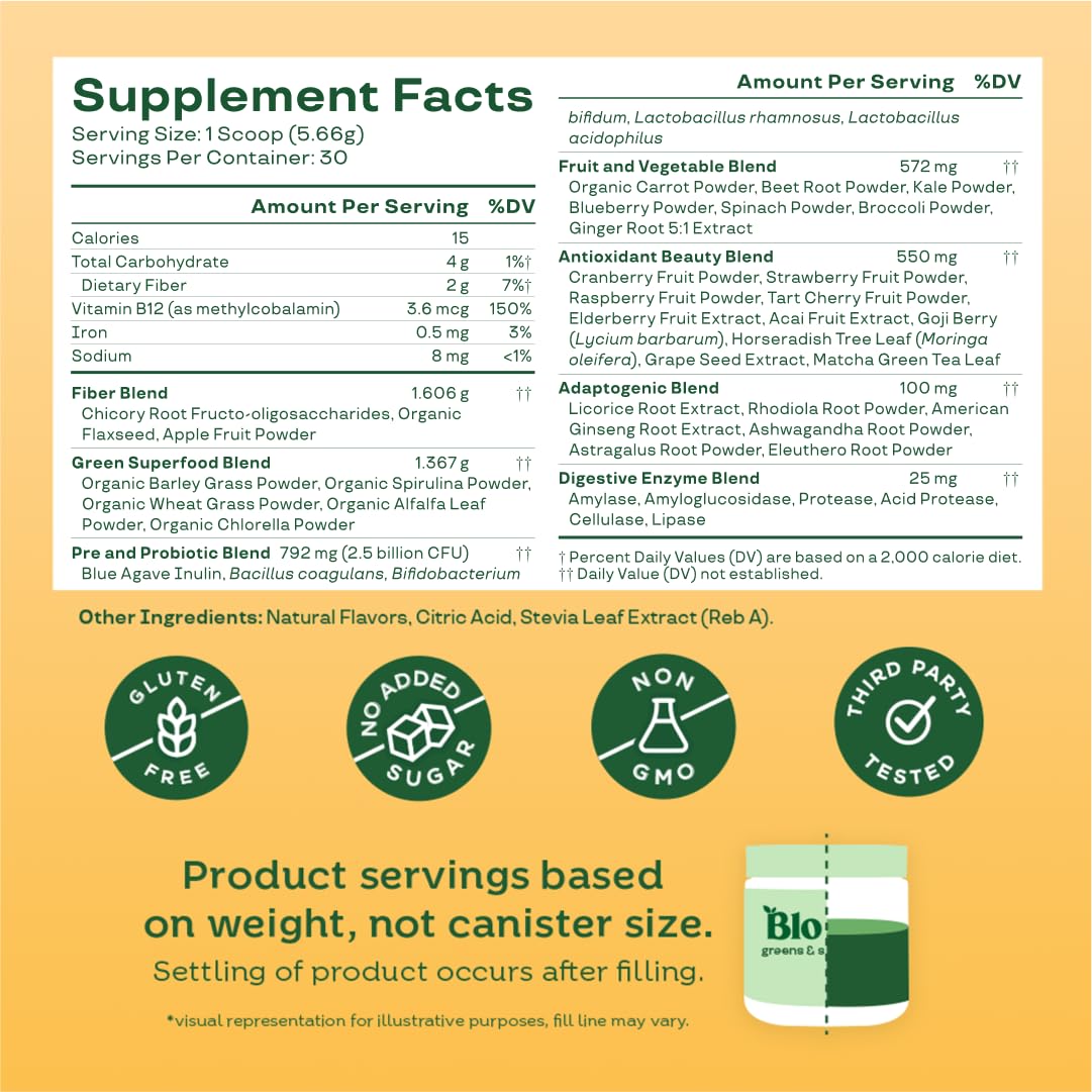 Poudre de superfoods Bloom Nutrition dans un smoothie