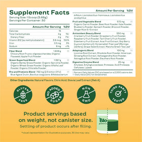Poudre de superfoods Bloom Nutrition dans un smoothie