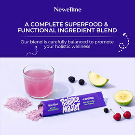 Poudre de superfoods NEWELLME ajoutée dans un smoothie