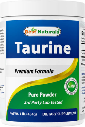 Poudre de taurine pure 1000mg Best Naturals vue avant