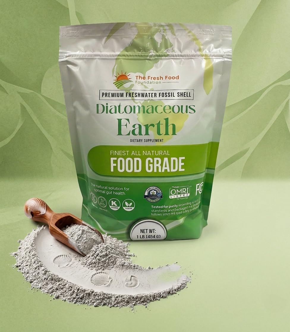 Poudre de terre de diatomée alimentaire 470g en utilisation dans un smoothie