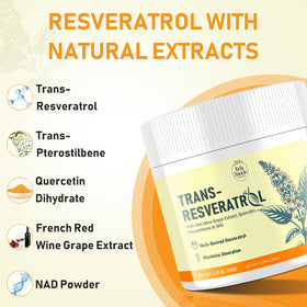 Poudre de Trans-Resvératrol 3000mg de BoaSaude mélangée dans un smoothie