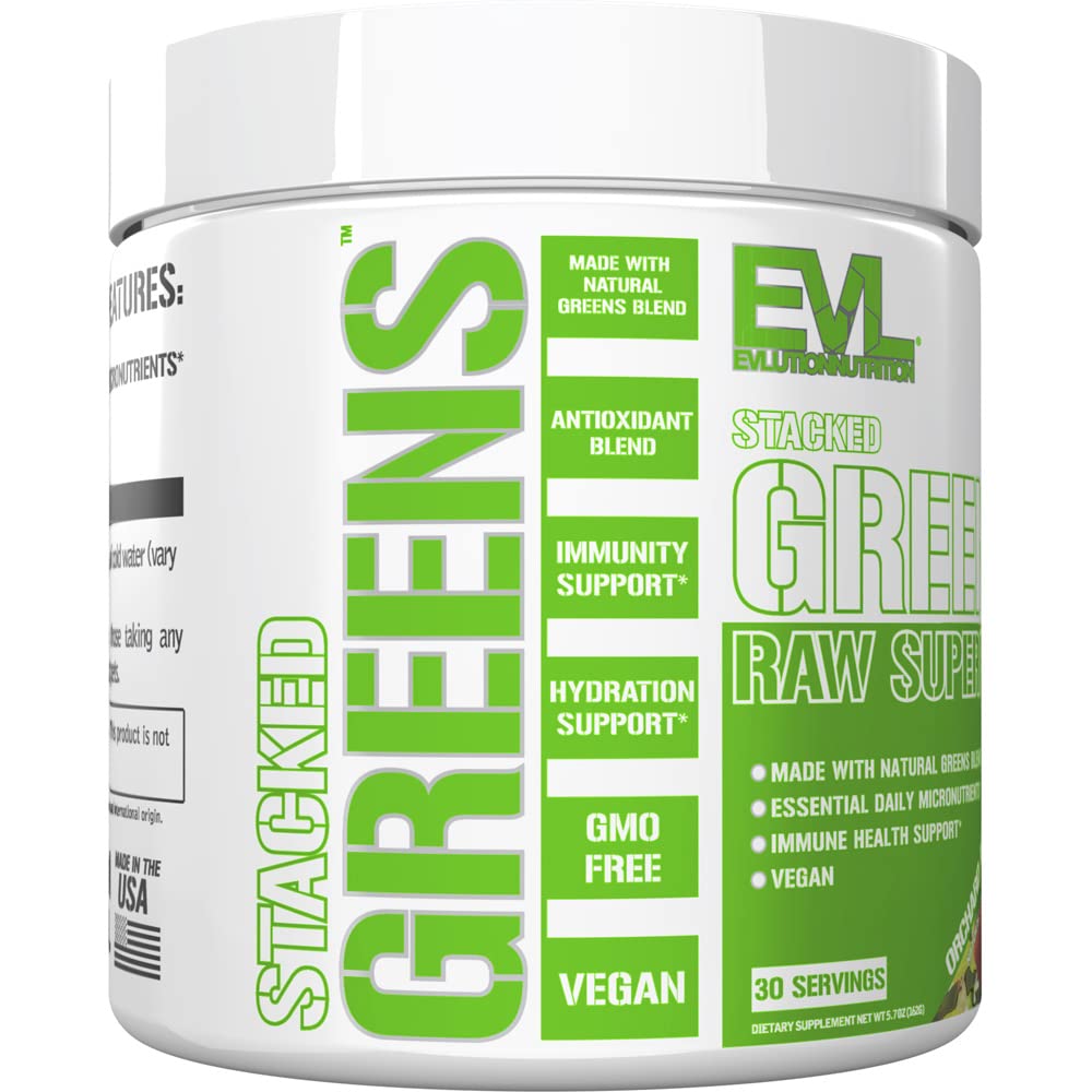 Poudre de Verts Evlution Stacked, mélange de super-aliments crus