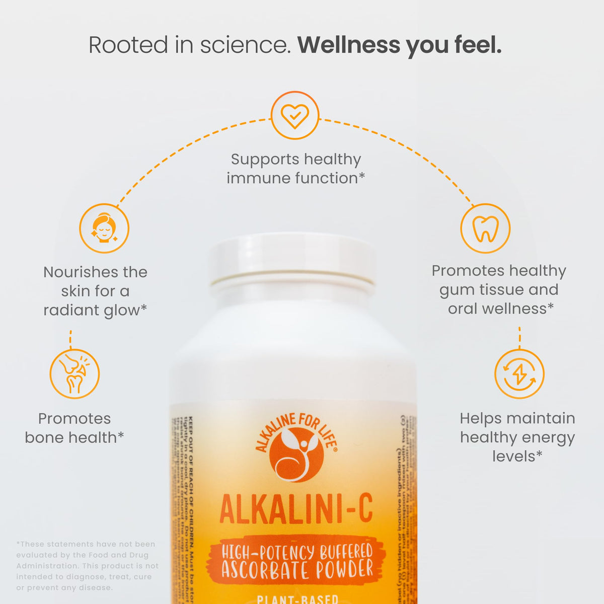 Poudre de vitamine C Alkaline for Life dans un smoothie
