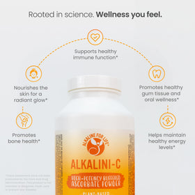 Poudre de vitamine C Alkaline for Life dans un smoothie