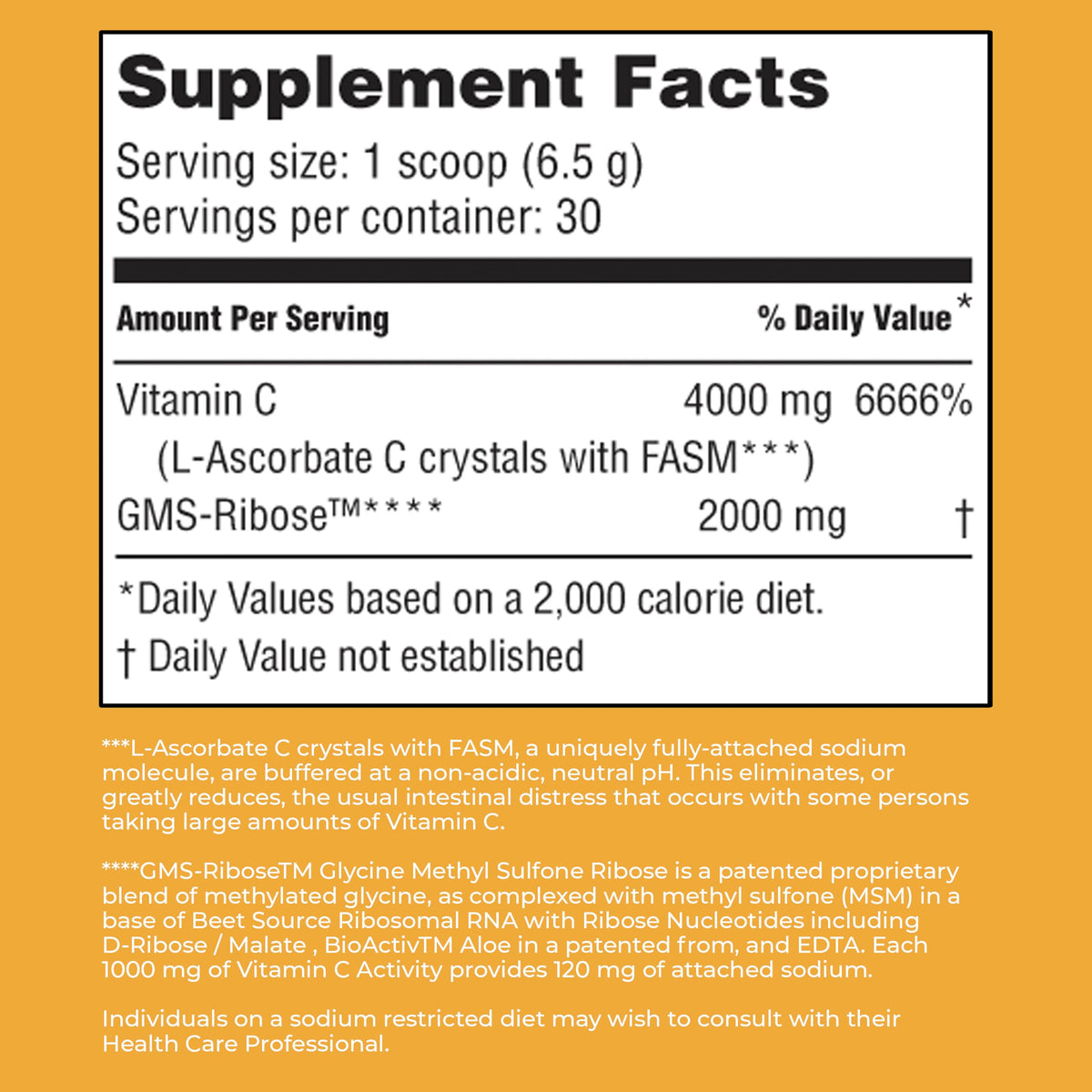 Poudre de vitamine C American Nutriceuticals avec cuillère doseuse